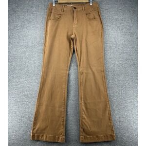 Pilcro Flare Pants Women Size 29 Brown Casual Stretch